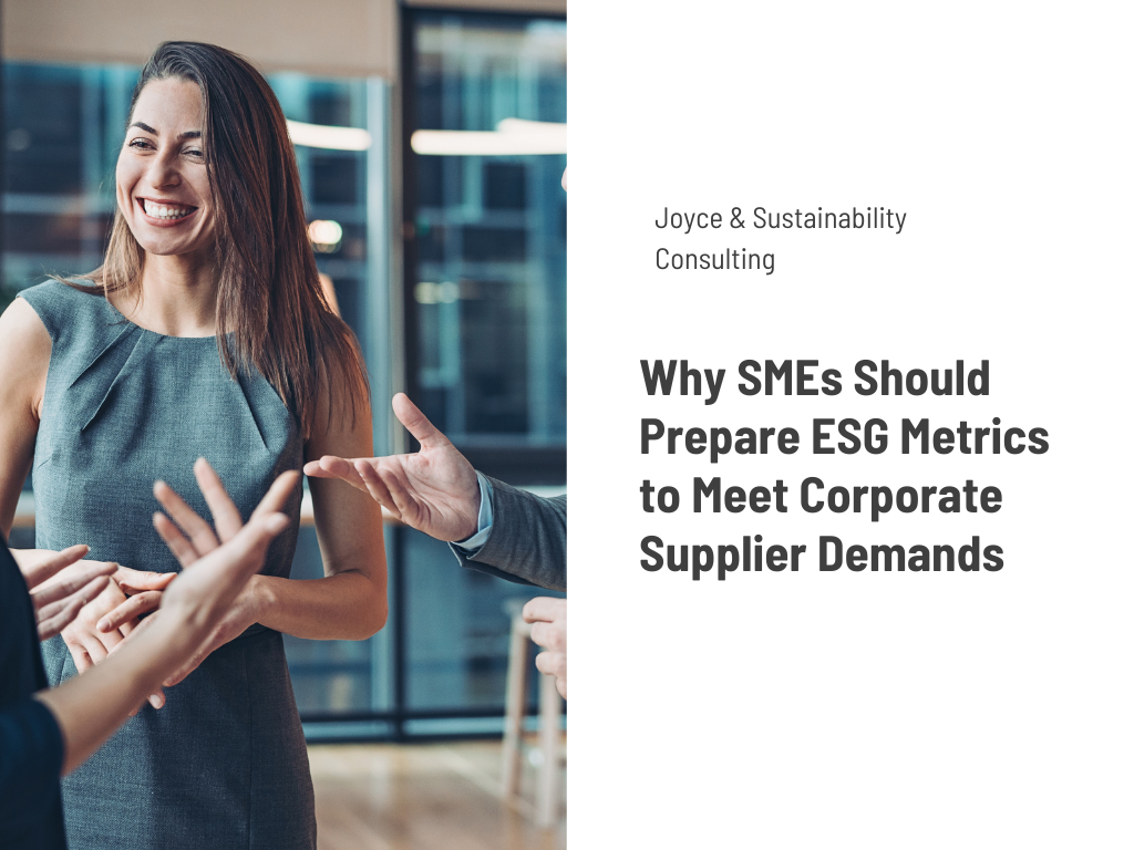 Why SMEs Should Prepare ESG Metrics to Meet Corporate Supplier Demands